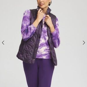 Chico’s Zenergy Scuba Tie Dye Pul 1 (M/8) Athleisure Travel Style